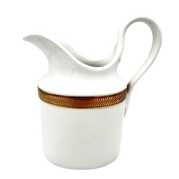 Richard Ginori Creamer White and Gold Gilt Trim Classic Traditional Gilding - Picture 3 of 9